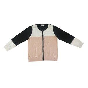 Calvin Klein Classic Cardigan Sweater Button Up Career Pink Gray Women’s XL